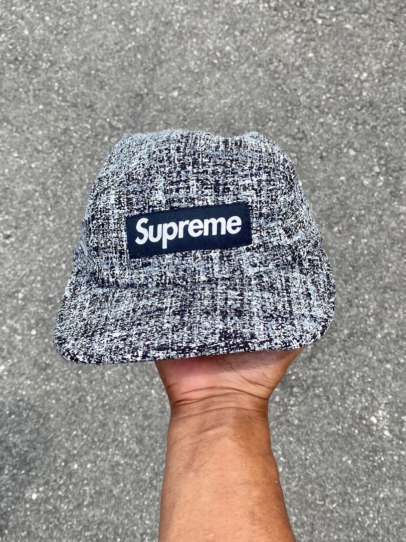 Original Boucle Supreme BROKEN HOUNDSTOOTH Camp Cap 5 panel Men s