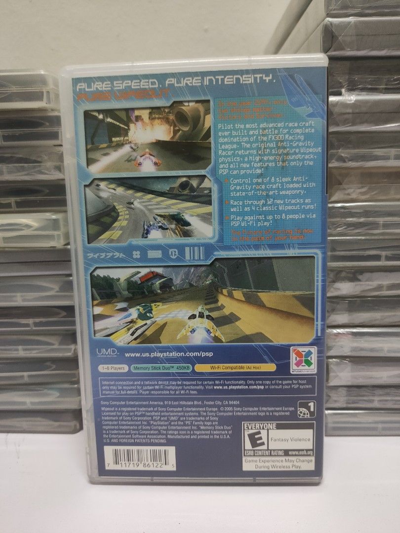 Original Playstation PSP UMD Wipeout Pure, Video Gaming, Video Games