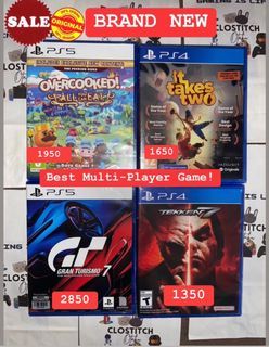 Overcooked, It takes two, Gran Turismo 7, Tekken 7 PS5, PS4 Best Multiplayer Games! ( Brand New)