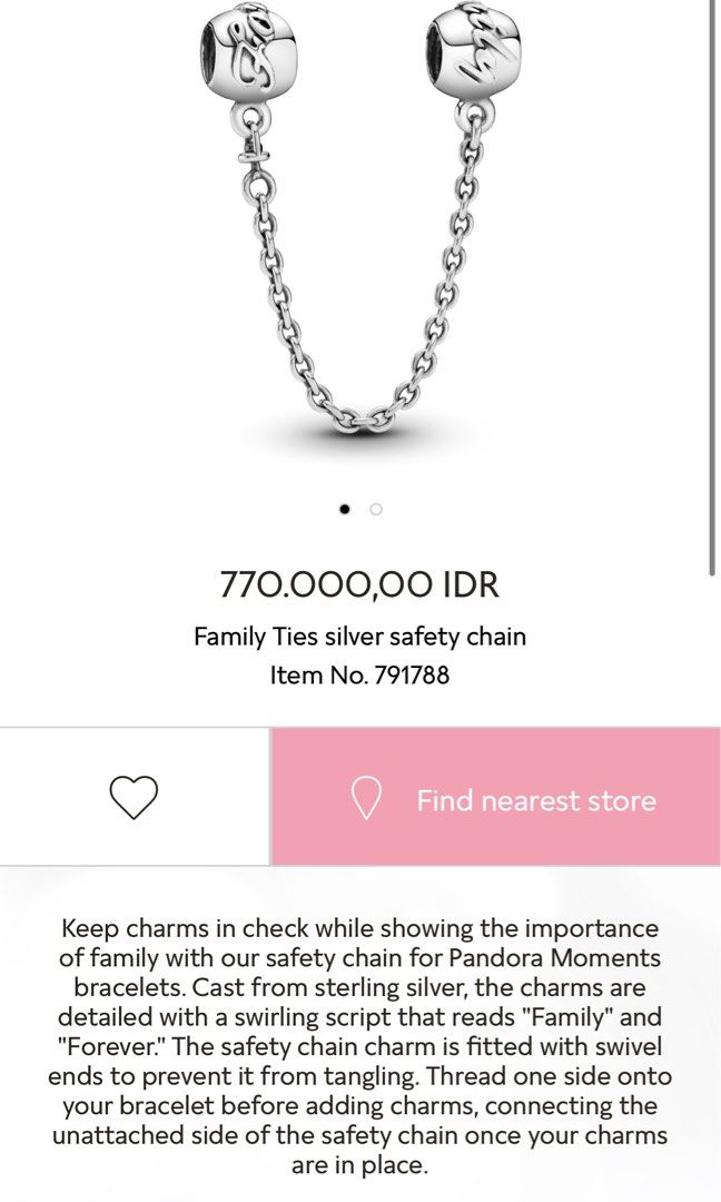 Family Forever Pandora Safety Chain 2025