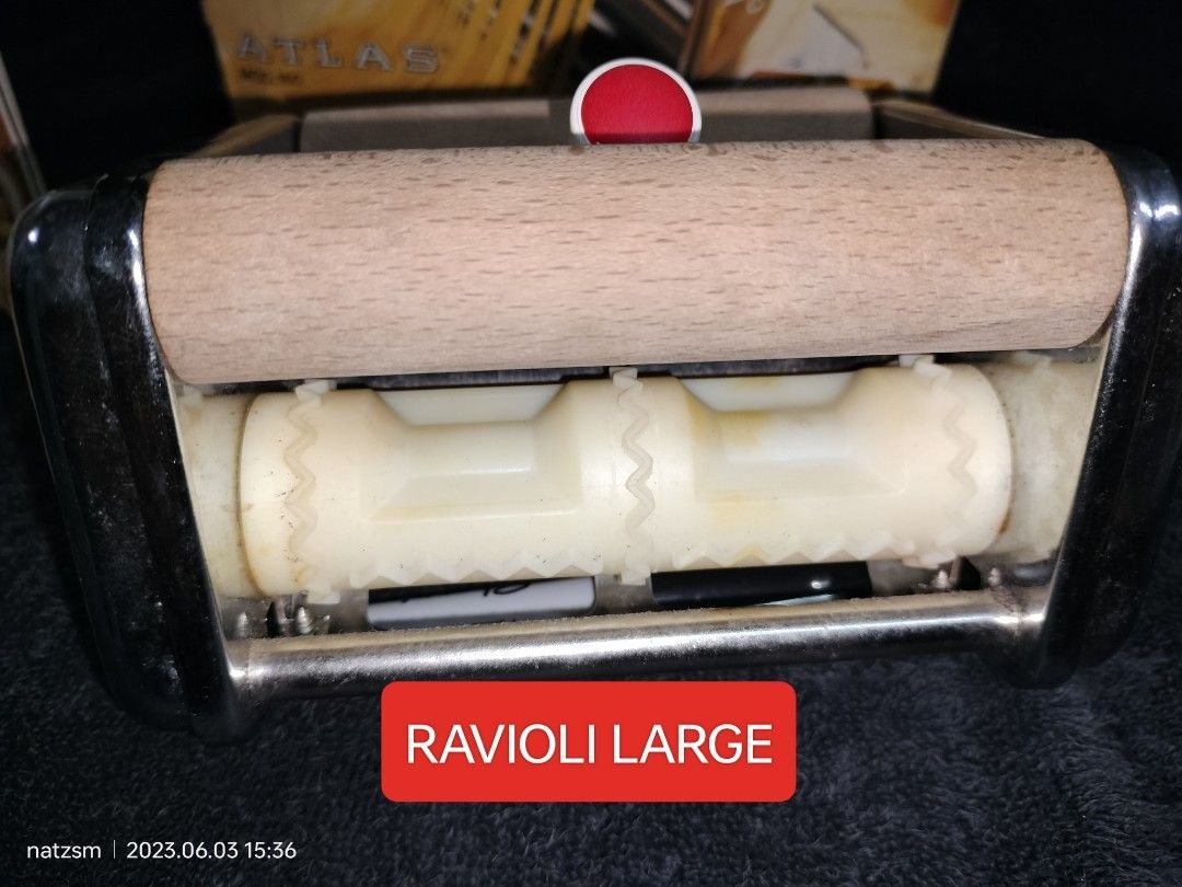 PASTA MAKER (Category: Other Kitchen Appliances) located in Makati City. Submitted by mungojerry (Listing ID 1235406505, Image 3). Description: MARCATO Atlas Attachments for model 150 2.5K each Ravioli Large Ravioli Small Cannelloni Angel Hair Spaghetti and Fettuccine Payment upon meet-up BPI Bank Transfer GCASH.