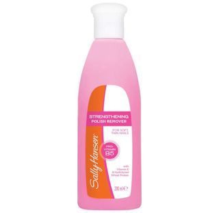 Pink - Sally Hansen strengthening nail polish remover with Vitamin E and hydrolysed wheat protein 200ml
