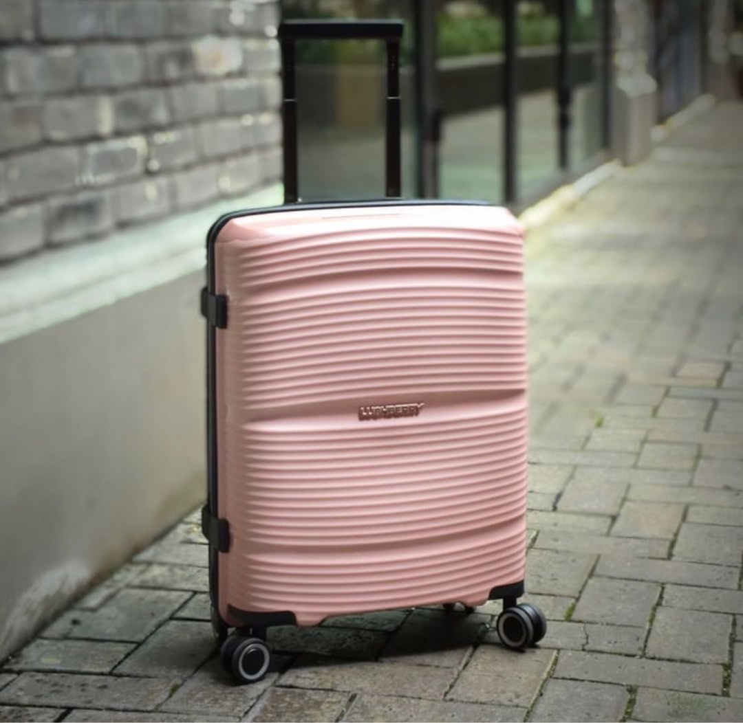 Pink Color Lushberry Cabin Luggage (weight 2.1kg), Hobbies & Toys ...