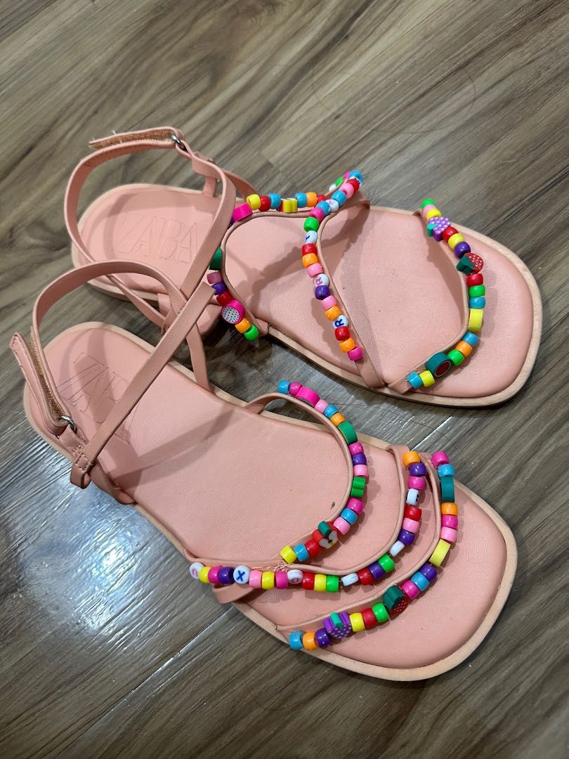 Zara discount beaded sandals