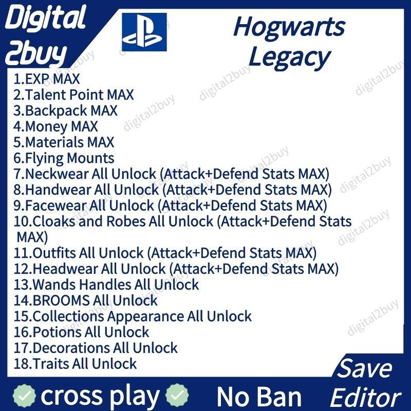 PS4 PS5 Hogwarts Legacy Save Editor Hogwarts Legacy Save Modding, Video