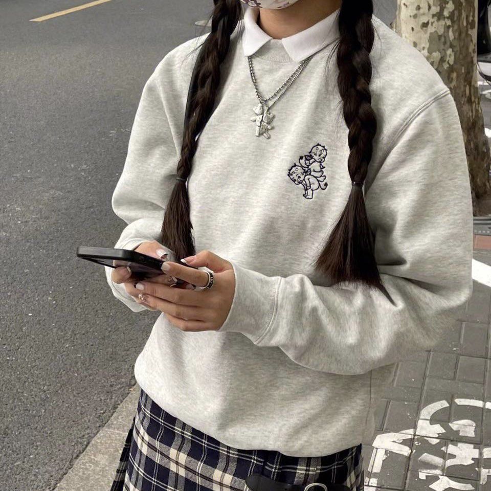 RARE brandy melville erica little devils cherub sweatshirt light