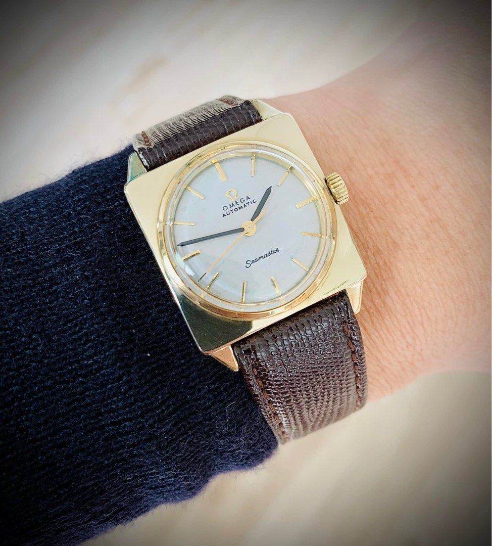 Vintage omega square gold watch outlet