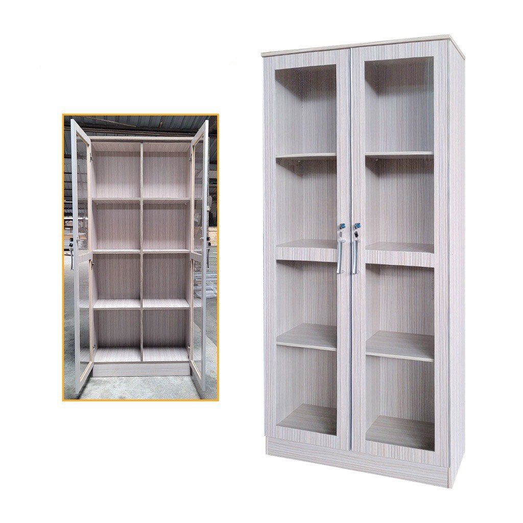 RETRO 6 Feet Glass Display Cabinet Glass Cabinet Display Rack Book Rack ...