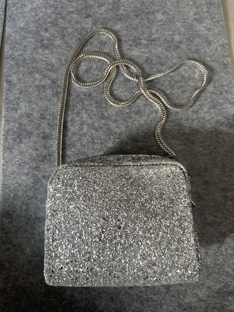 Glitter cross body store bag