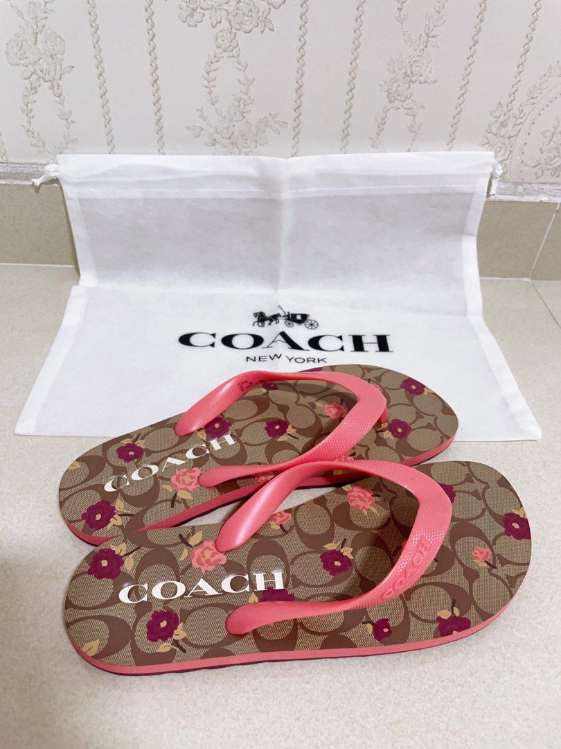 Coach slippers on sale clearance
