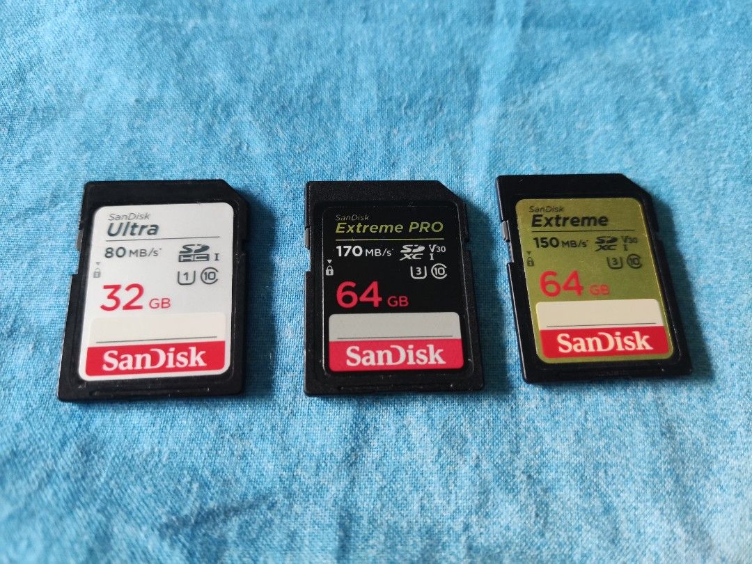 Sandisk SD card 64gb, 64gb used on Carousell