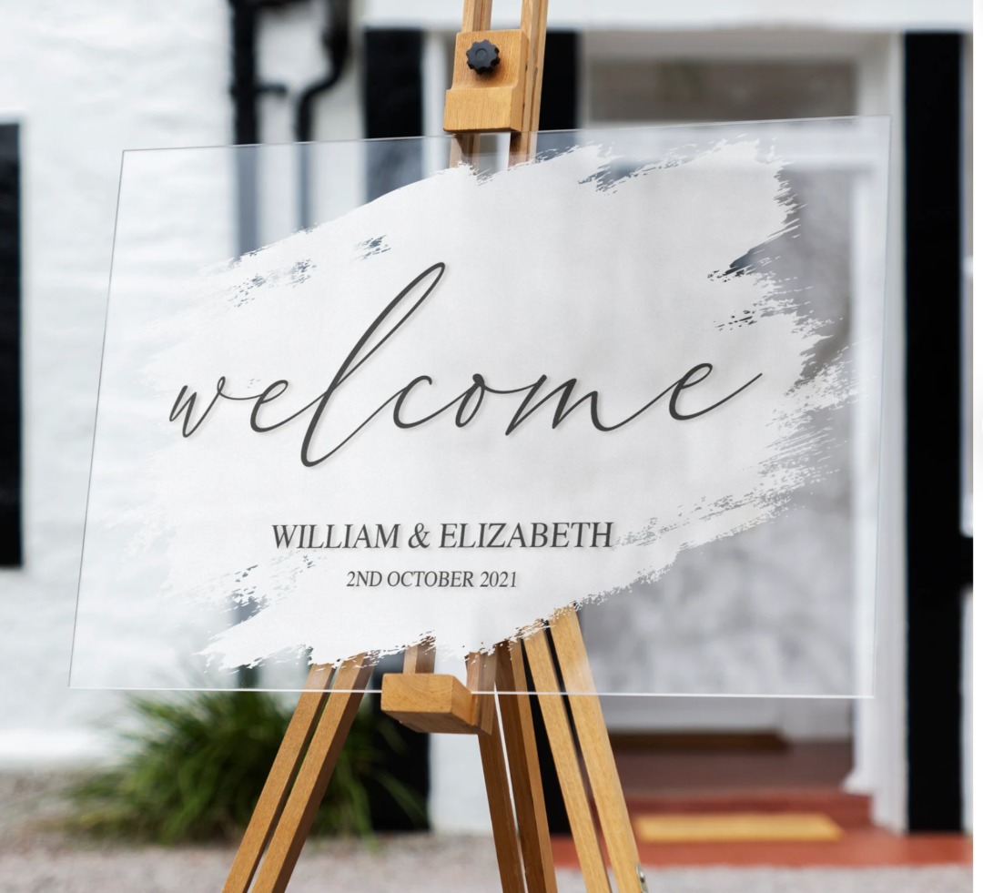 [sgLocal] Custom board Large Wedding Sign Acrylic Wedding