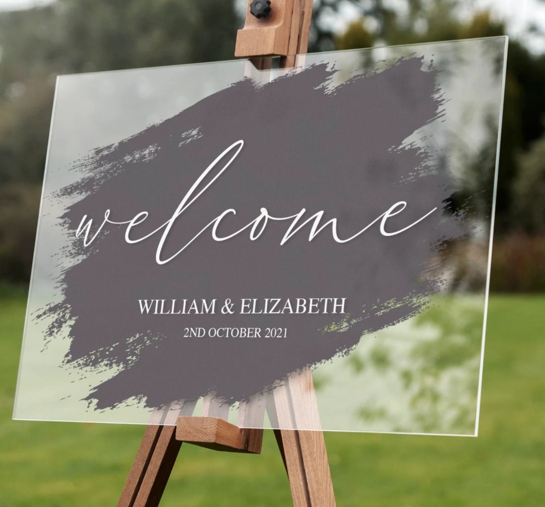 [sgLocal] Custom board Large Wedding Sign Acrylic Wedding