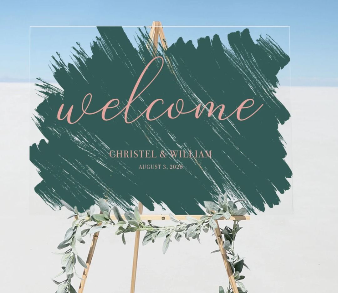 [sgLocal] Custom Welcome board Large Wedding Sign - Acrylic Wedding ...