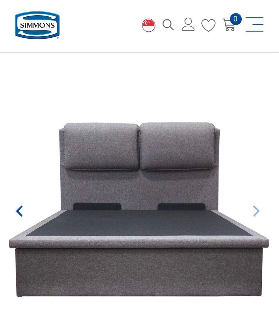 Simmons Huntsville Storage bed frame (Queen size), Furniture & Home