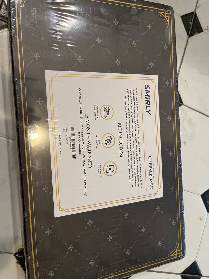 Smirly CheeseBoard Charcuterie Platter & Serving Tray, Furniture