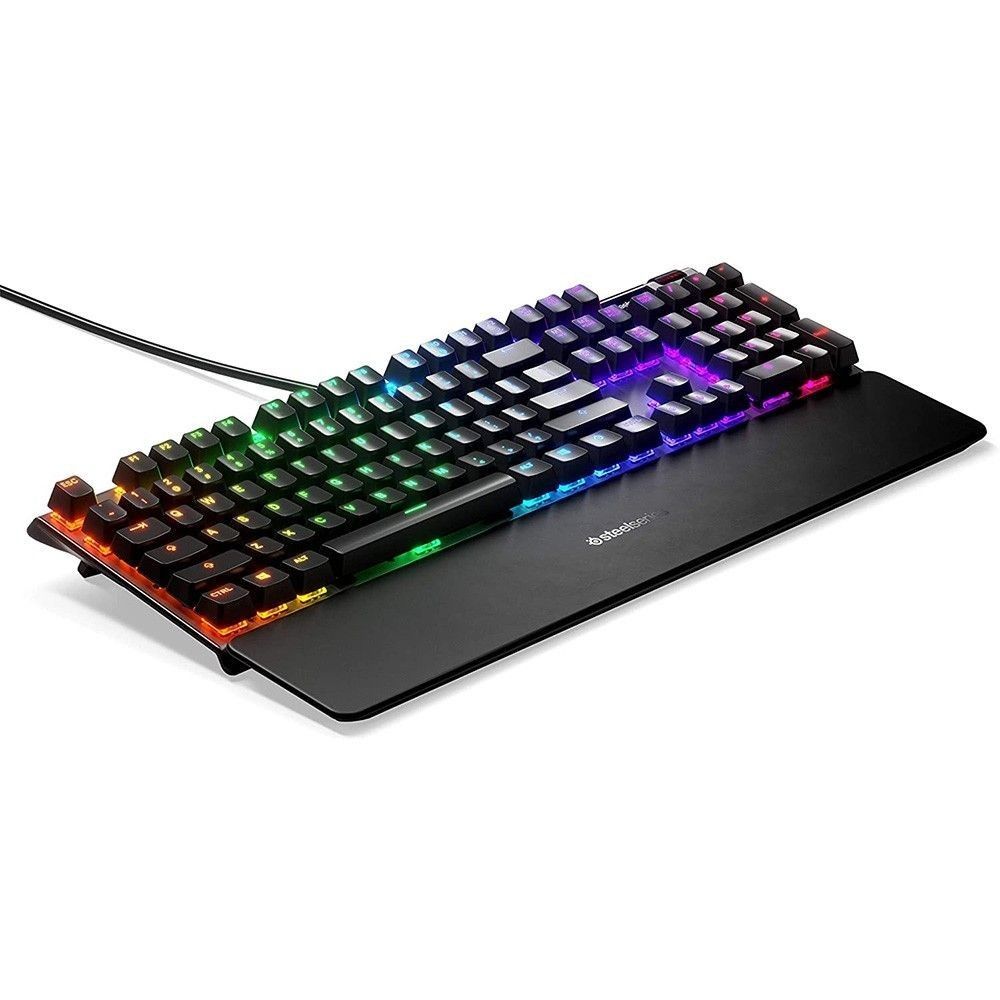 STEELSERIES APEX 7 MECHANICAL GAMING KEYBOARD (RED LINEAR SWITCH) (Category: Computer Keyboard) located in San Juan City. Submitted by blueswitchpc (Listing ID 1235340102, Image 3). Description: NEW STOCKS AVAILABLE📣📣 STEELSERIES APEX 7 MECHANICAL GAMING KEYBOARD (RED LINEAR SWITCH). APEX 7 Mechanical Switch Gaming Keyboard with OLED Smart Display ● OLED Smart Display delivers information straight from games and apps ● Instant notifications fro