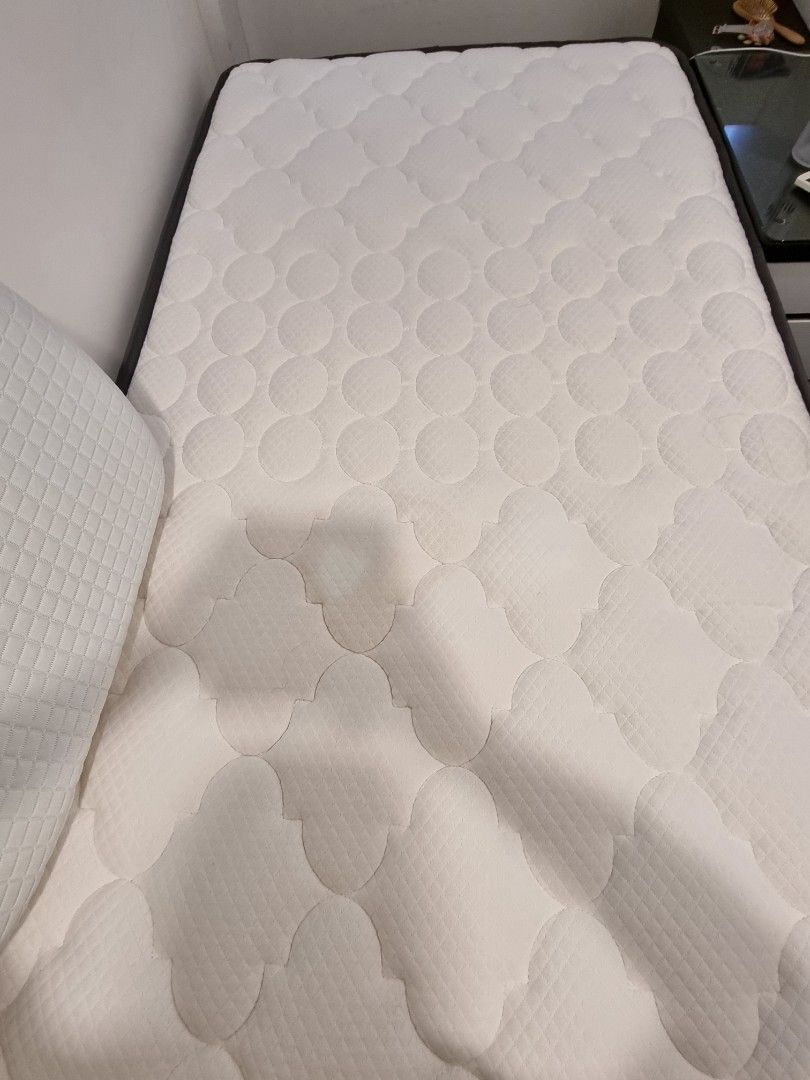 Super Single Mattress Plus IKEA Klubbsporre pillow, Furniture & Home
