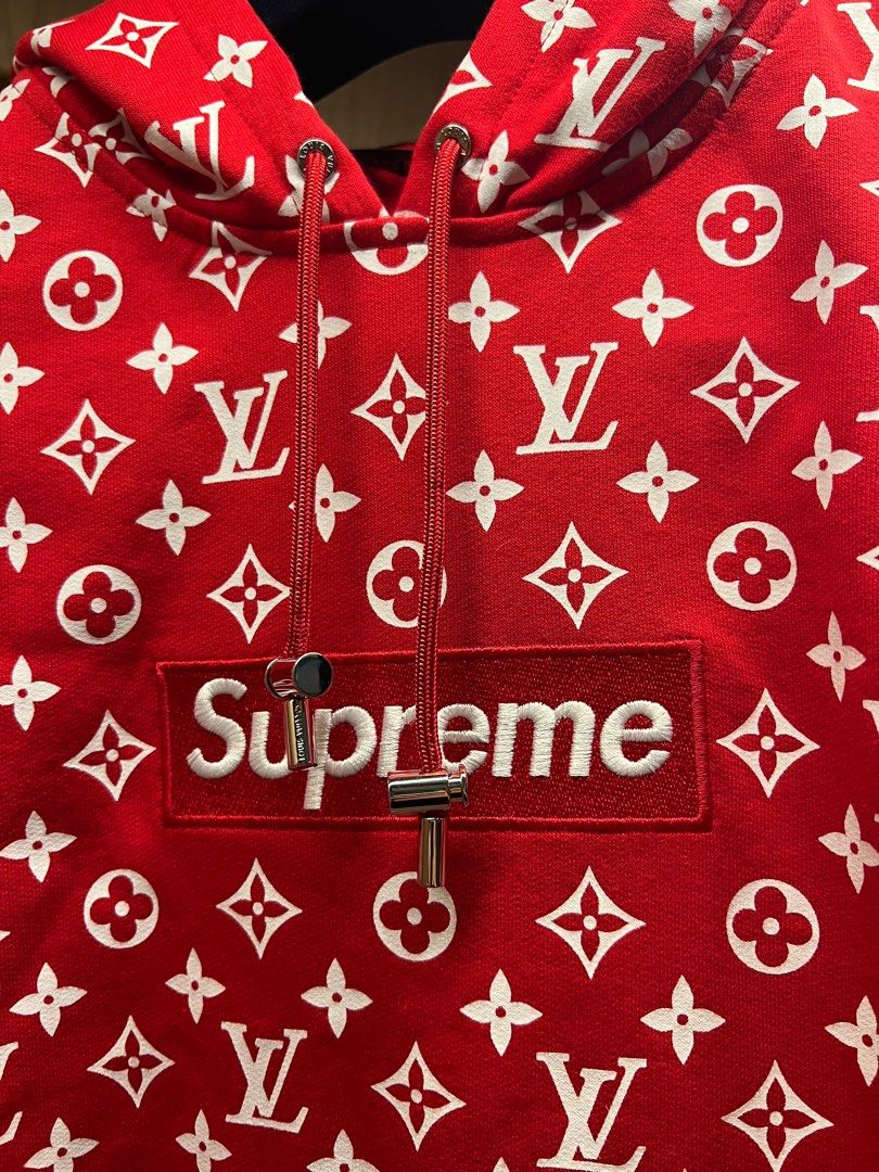 SupremeLouis Vuitton box logo hoodie in red rumoured to be for European  VIP customers only  Hot sweatshirts Fashion Luxury outfits