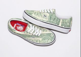 SUPREME X VANS MONOGRAM S LOGO SKATE GROSSO MID Size 8.5 Men RED/WHITE SS21