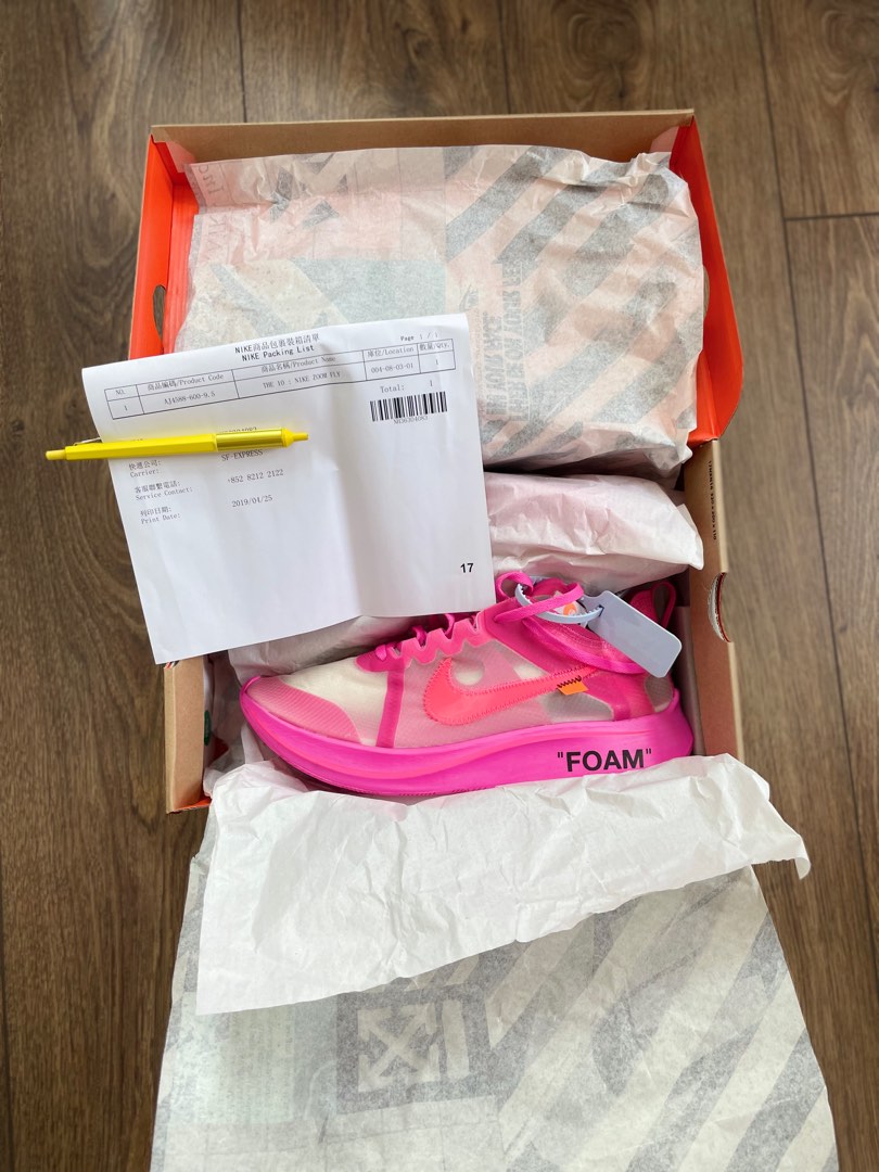 Off-White™ x Nike Zoom Fly SP Pink & Black