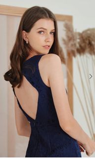The Thread Theory - Pearls of Wisdom Dress (M - Navy)