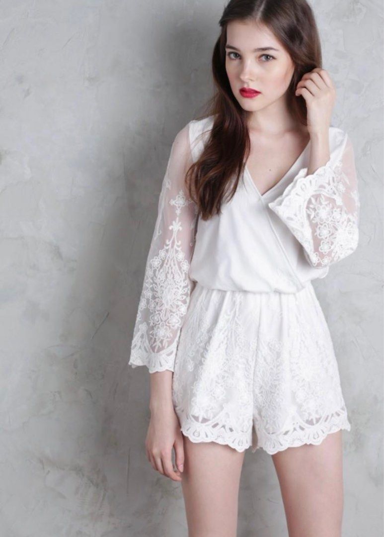 Amora white lace jumpsuit 2025