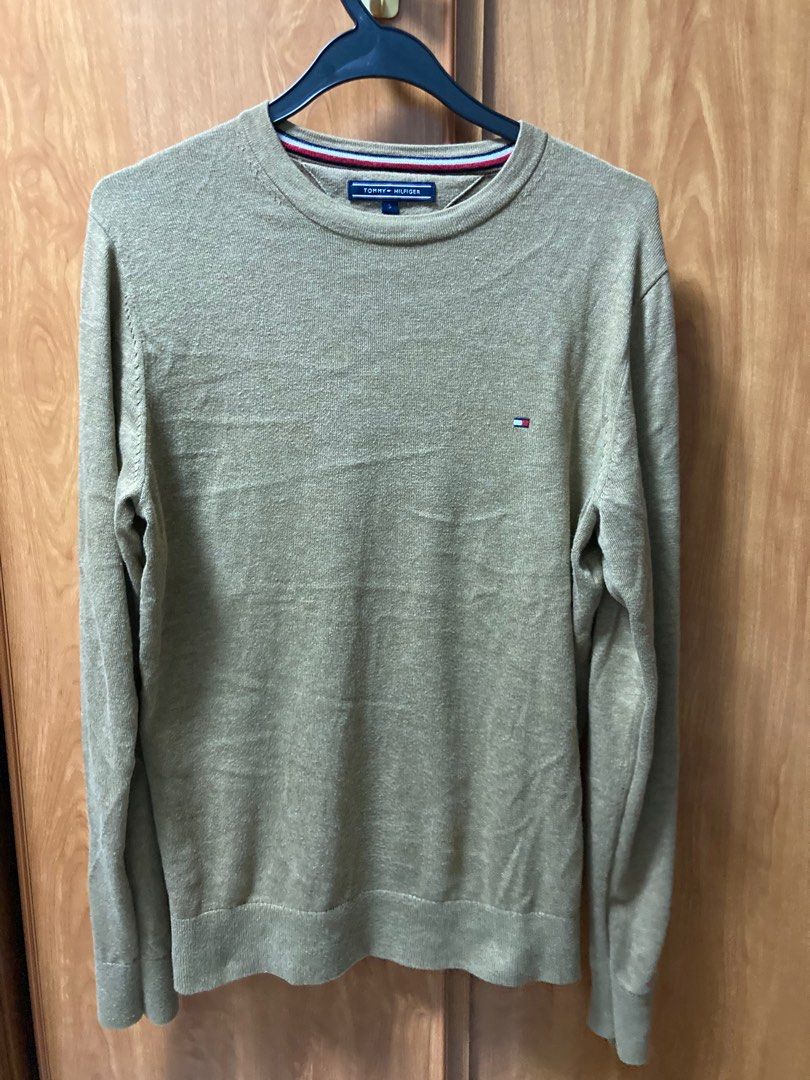 Tommy Hilfiger Cotton Silk crew neck jumper sweater, Men's Fashion, Tops & Sets, Tshirts & Shirts on Carousell