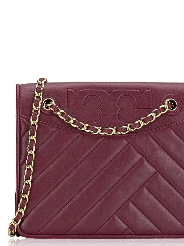 Tory Burch Alexa Convertible Shoulder Bag Burgundy