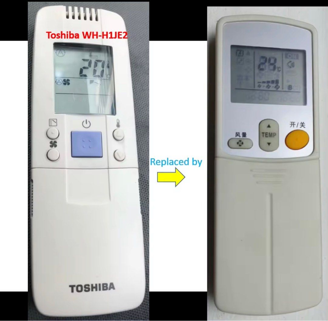 Toshiba aircon remote control WHH1JE2, TV & Home Appliances, Air