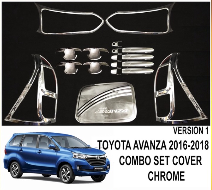 Toyota Avanza 2016 to 2018 V1 Garnish Combo set cover chrome 2017 on Carousell