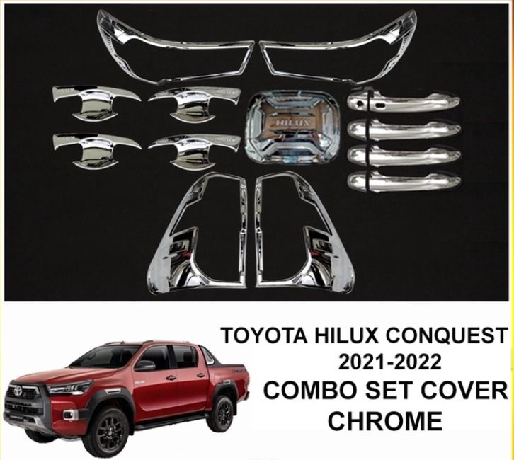 Toyota Hilux Conquest / GR-S 2021 to 2023 2.4 / 2.8 Garnish Combo set ...