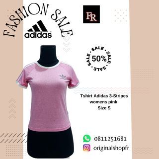 Tshirt Adidas 3-Stripes womens pink Size S