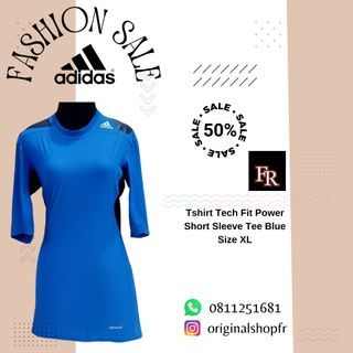 Tshirt Adidas AB1438 Tech Fit Power Short Sleeve Tee Blue size XL