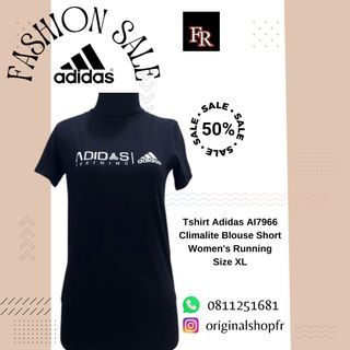 Tshirt Adidas F81861 Womens 3-Stripes Running Black Size M