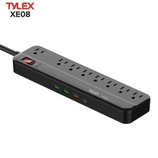 TYLEX XE08 1875W 2M Heavy Duty Cord Fast Charging Power Strip with 3 USB-A Port 34.5W PD + 22.5W QC3.0 and USB-C Port PD3.0 18W Child Security
P999