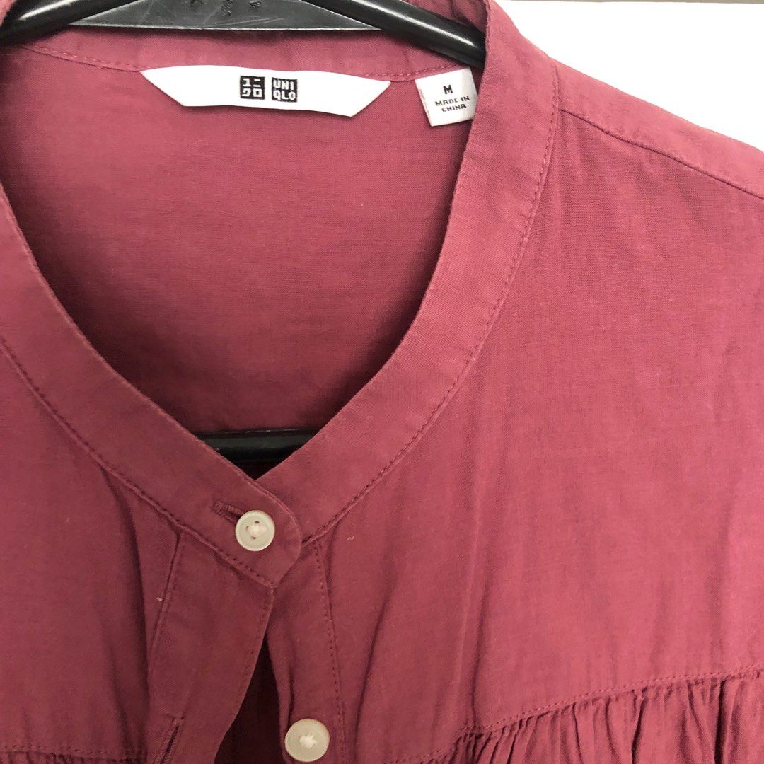 Uniqlo Chinese Collared top (Category: Blouses) located in Quezon City. Submitted by Zandee (Listing ID 1235330453, Image 3). Description: .