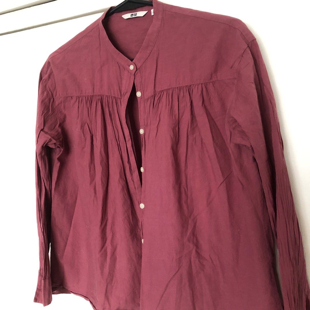 Uniqlo Chinese Collared top (Category: Blouses) located in Quezon City. Submitted by Zandee (Listing ID 1235330453, Image 2). Description: .