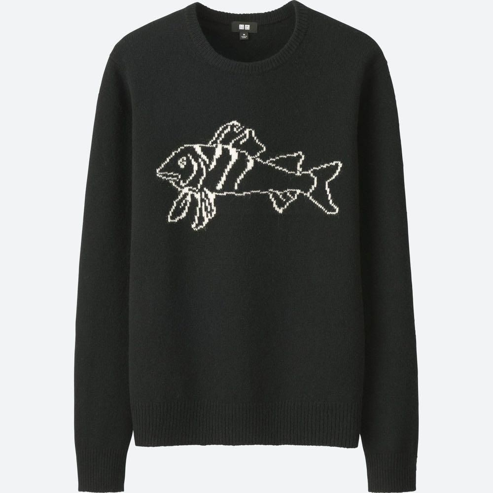 Uniqlo JW Anderson Fish Bone Sweater, Women's Fashion, Tops