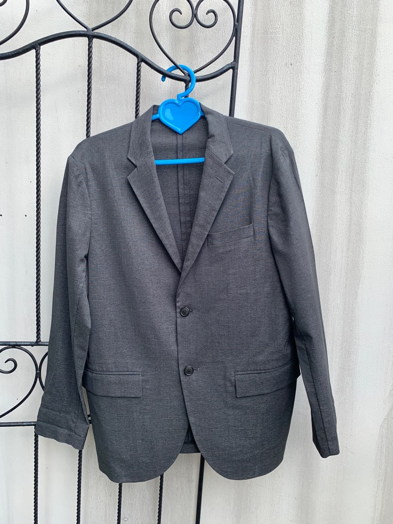 UNIQLO Kando Jacket Blazer Coat Charcoal Grey Men s Fashion