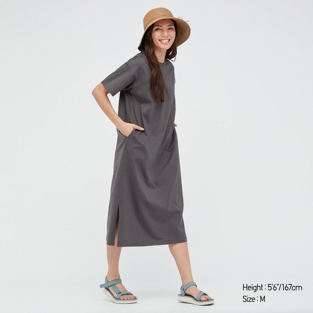Uniqlo Like New Mercerized Cotton Short Sleeve Long T-Shirt Dress in Grey, Size: Woman S, Women's Fashion, Dresses & Sets, Dresses on Carousell Uniqlo Like New Mercerized Cotton Short Sleeve Long T-Shirt Dress in Grey, Size: Woman S, Women's Fashion, Dresses & Sets, Dresses on Carousell