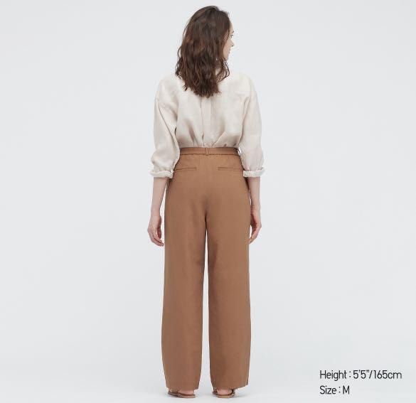 Uniqlo relaxed linen new arrivals pants
