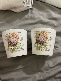 Vintage ceramic vase pot x 2