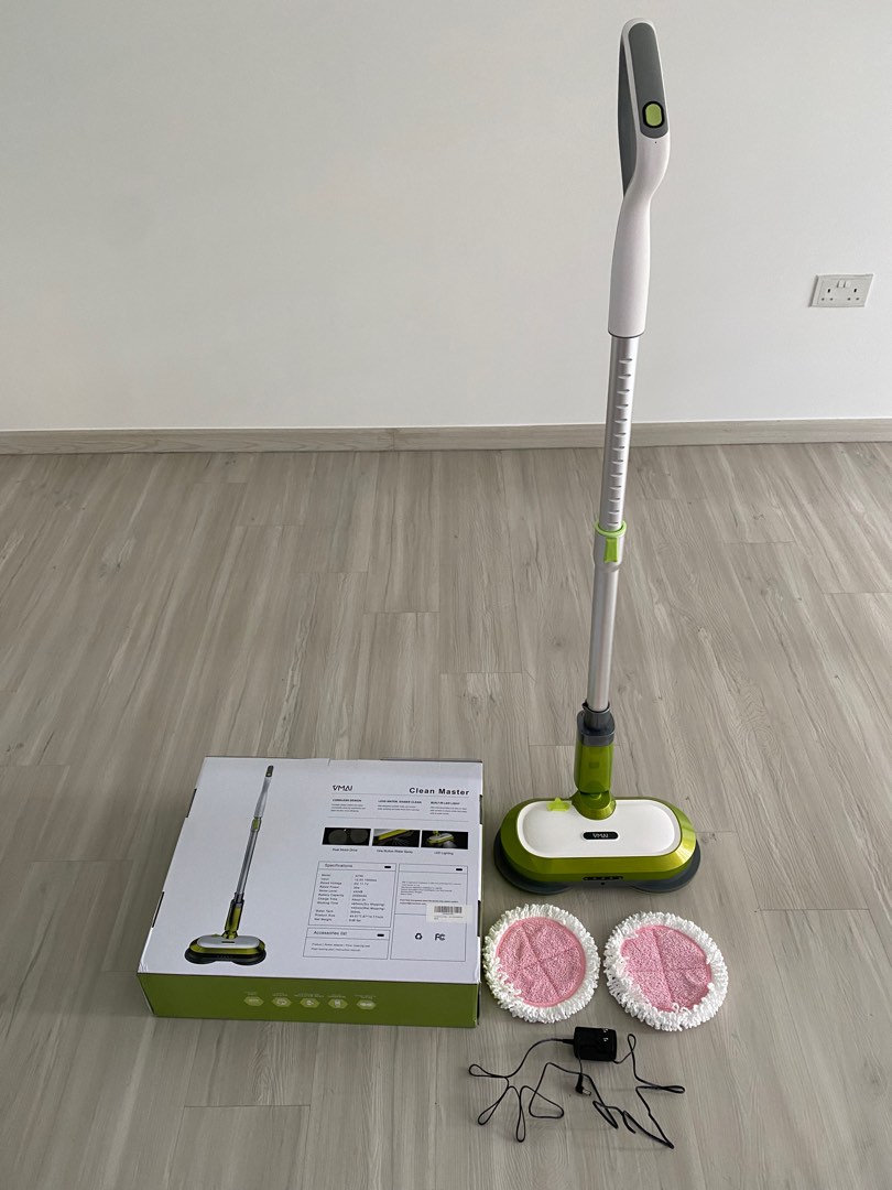 VMAI electric mop (Green/Like new), Furniture & Home Living, Cleaning