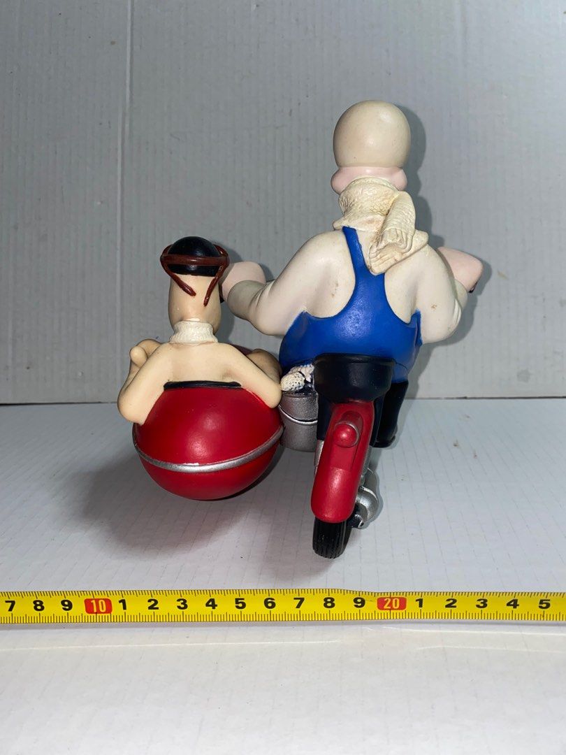 Wallace and Gromit Motorcycle Motorbike and Sidecar Figurine Vintage 1989, Hobbies & Toys