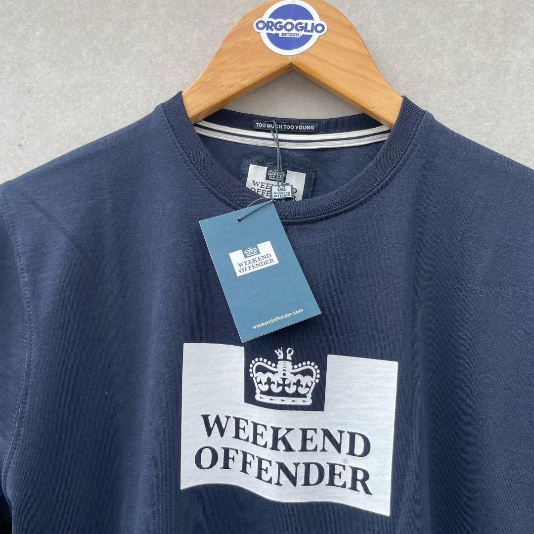 Weekend Offender Crewneck in Navy Fesyen Pria Pakaian Atasan