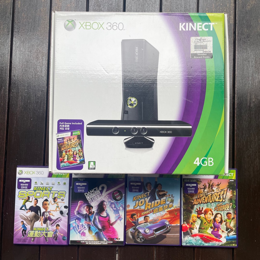 Microsoft Xbox 360 4GB Console + Kinect - game consoles (Xbox 360