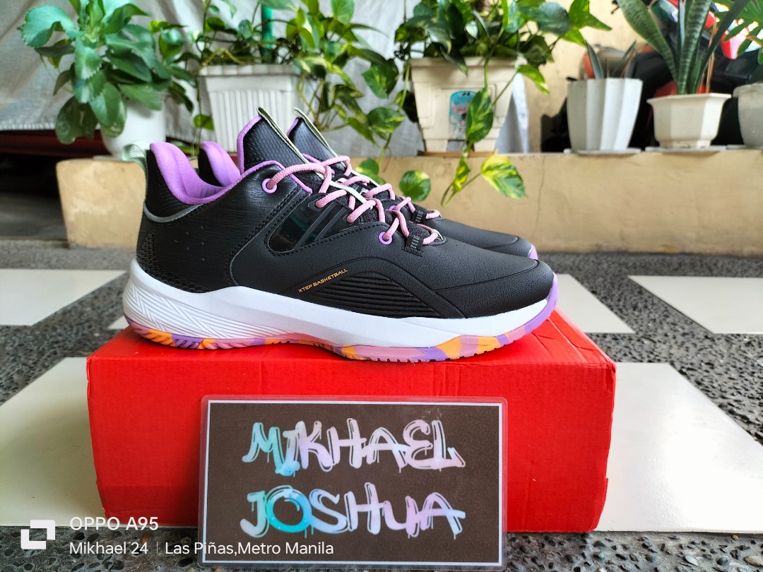 XTEP Basketball Shoes Black Pink on Carousell