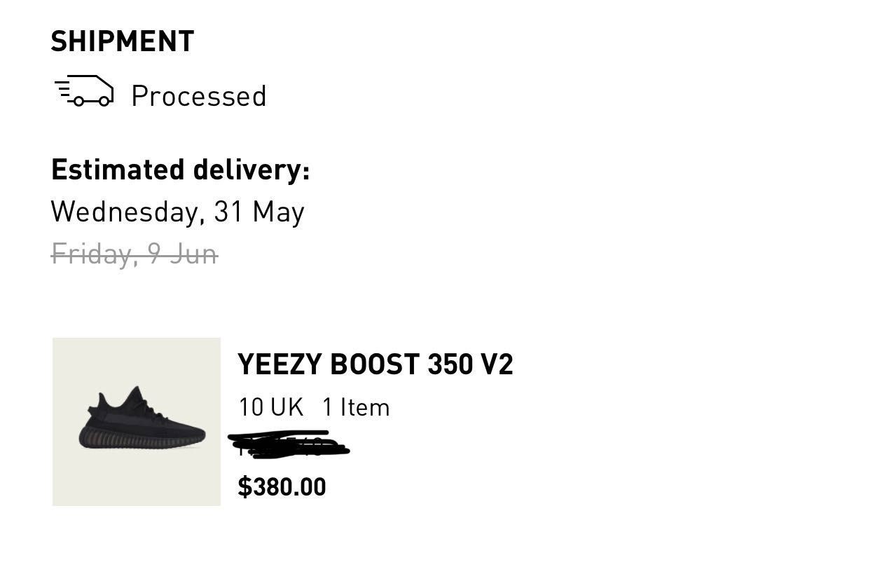 Adidas yeezy boost on sale 350 v2 receipt