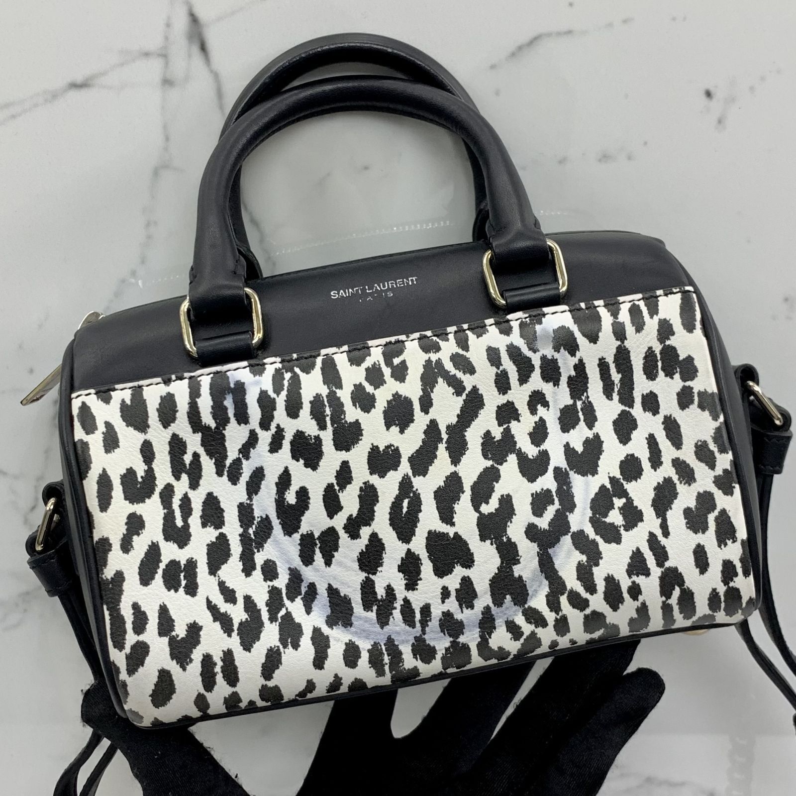 Yves saint shop laurent leopard bag